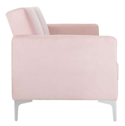 Safavieh - Chelsea Foldable Futon Sofa Bed  - Blush - Chrome - LVS2005B veiw 4