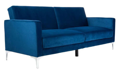 Safavieh - Chelsea Foldable Futon Sofa Bed - Navy - Chrome - LVS2005A veiw 3