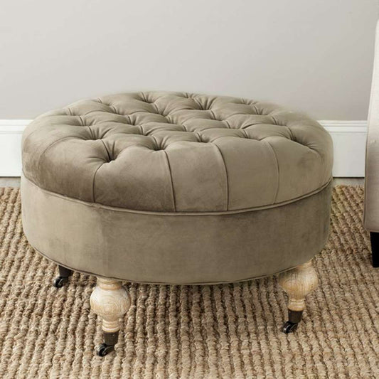 Safavieh - Clara Round Ottoman - Mushroom - MCR4601E veiw 2