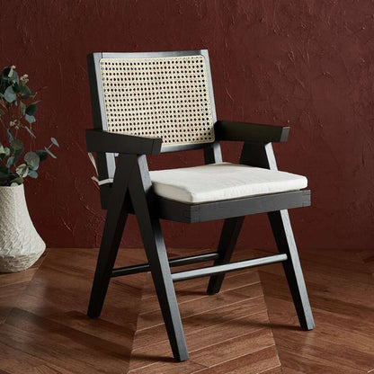 Safavieh - Colette Rattan Armchair - Black - Natural - SFV4136A veiw 3