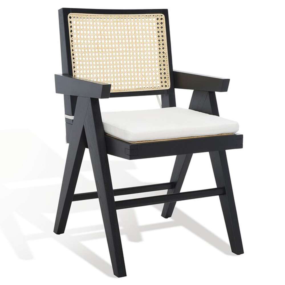 Safavieh - Colette Rattan Armchair - Black - Natural - SFV4136A veiw 4