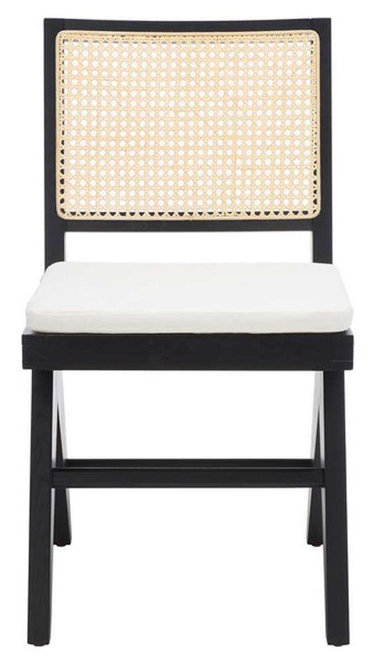 Safavieh - Colette Rattan Dining Chair - Black - Natural  (Set of 2) - SFV4132A-SET2 veiw 1