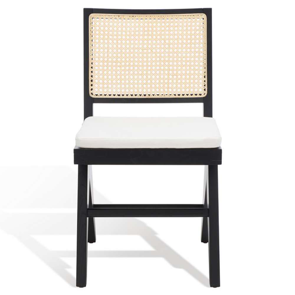 Safavieh - Colette Rattan Dining Chair - Black - Natural  (Set of 2) - SFV4132A-SET2 veiw 2