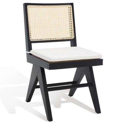 Safavieh - Colette Rattan Dining Chair - Black - Natural  (Set of 2) - SFV4132A-SET2 veiw 4