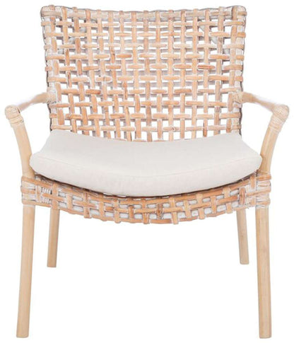 Safavieh - Collette Rattn Acct Chair W/Ch - White - White Washed - ACH6515B veiw 1