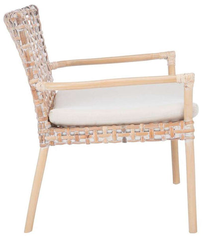 Safavieh - Collette Rattn Acct Chair W/Ch - White - White Washed - ACH6515B veiw 3