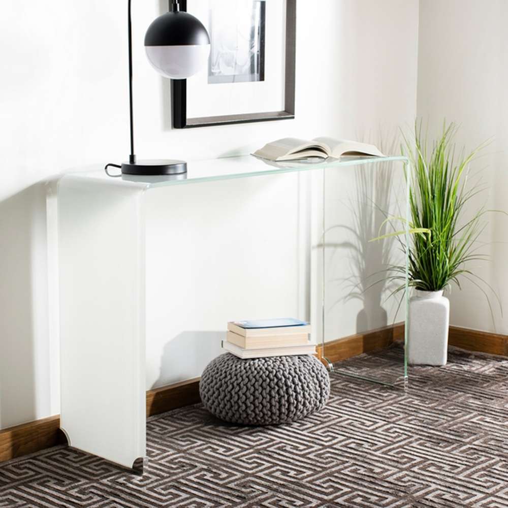 Safavieh - Crysta Ombre Glass Console Table - Clear - White - CNS7300B veiw 2