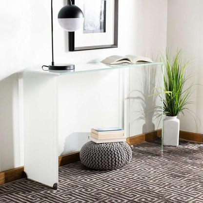 Safavieh - Crysta Ombre Glass Console Table - Clear - White - CNS7300B veiw 2