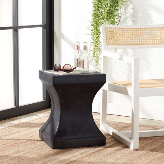 Safavieh - Curby In/Outdoor Accent Stool - Black - VNN1002C veiw 2