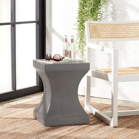 Safavieh - Curby In/Outdoor Accent Stool - Dark Grey - VNN1002A veiw 2