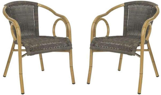 Safavieh - Dagny Arm Chair - Chocolate  (Set of 2) - PAT4000A-SET2 veiw 1