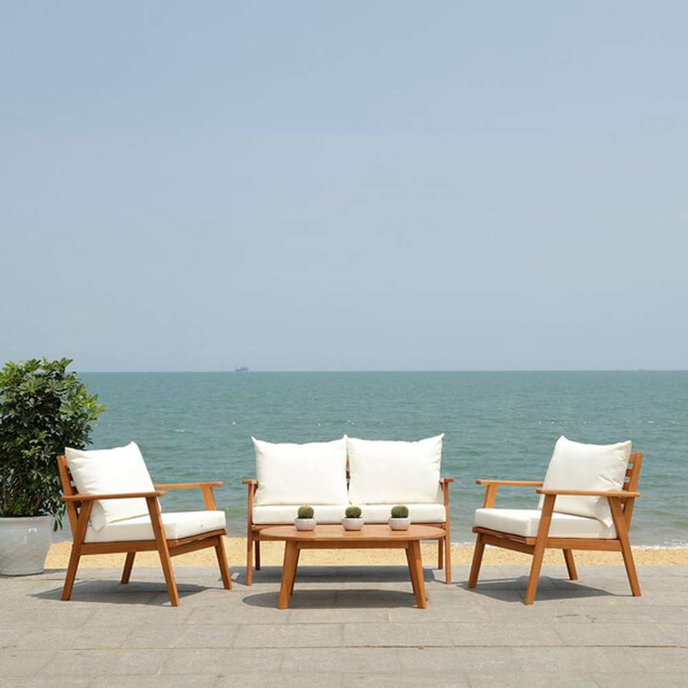 Safavieh - Deacon 4 Pc Living Set - Natural - Beige - PAT7050A veiw 2