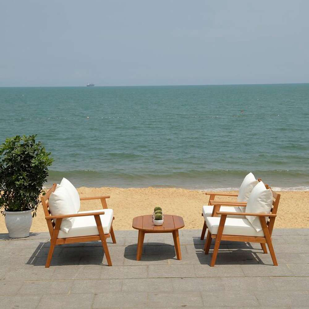 Safavieh - Deacon 4 Pc Living Set - Natural - Beige - PAT7050A veiw 3