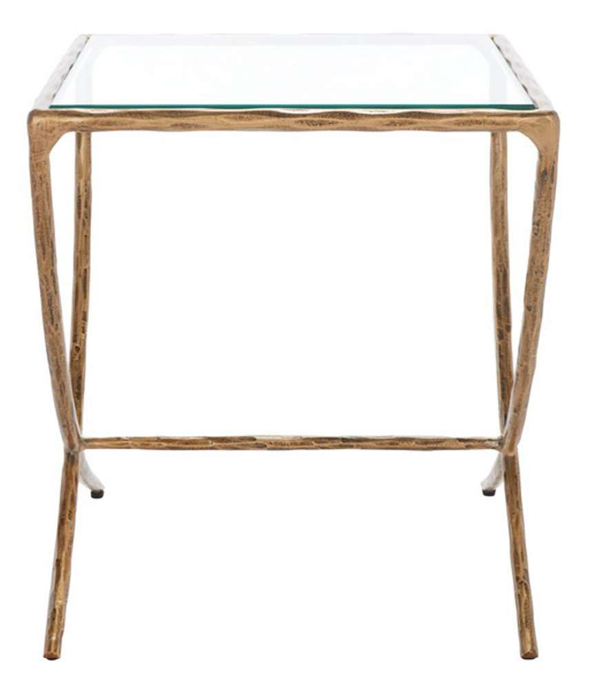 Safavieh - Debbie Square Metal Accent Table - Brass - SFV9523A veiw 1