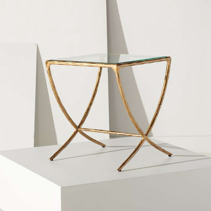 Safavieh - Debbie Square Metal Accent Table - Brass - SFV9523A veiw 3