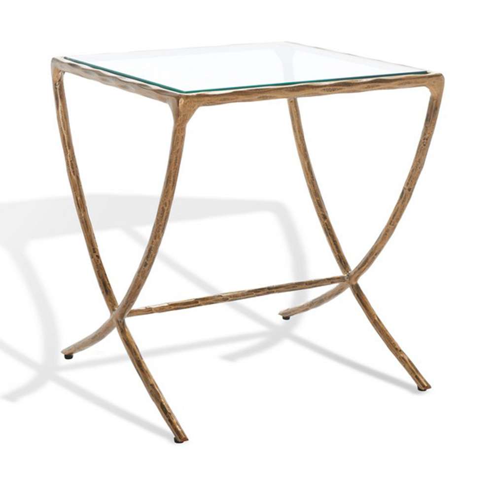 Safavieh - Debbie Square Metal Accent Table - Brass - SFV9523A veiw 4