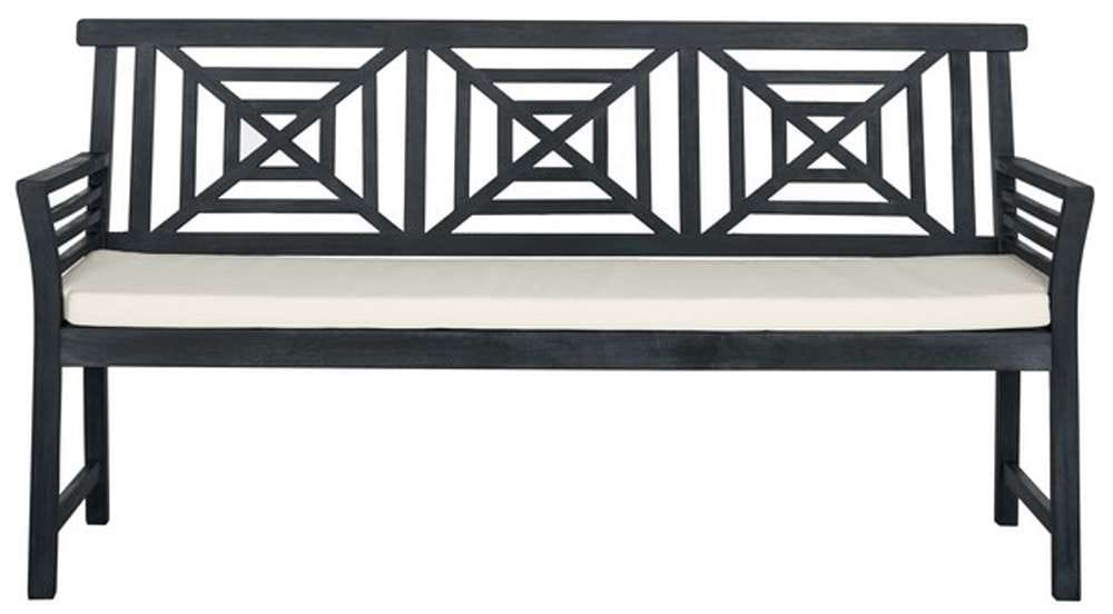 Safavieh - Del Mar 3 Seat Bench - Dark Slate Gray - Beige - PAT6737K veiw 1