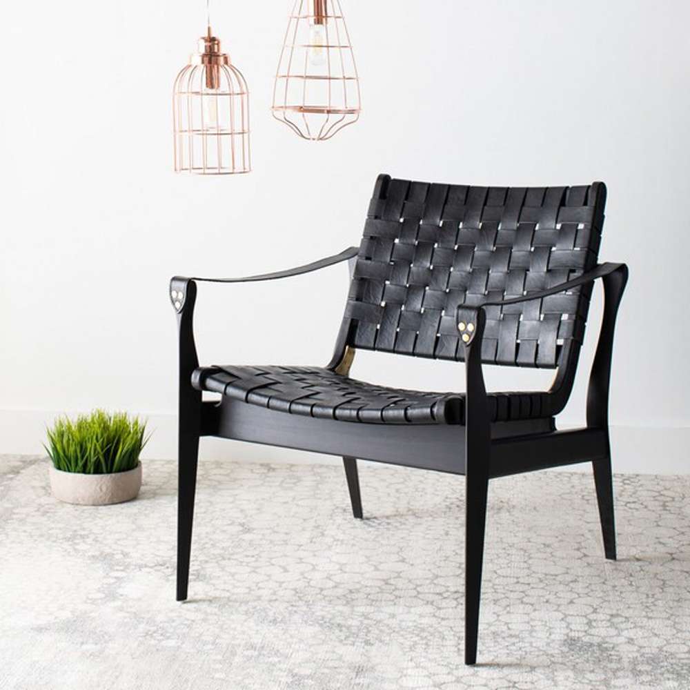 Safavieh - Dilan Safari Chair - Black - Black - SFV9005C veiw 2