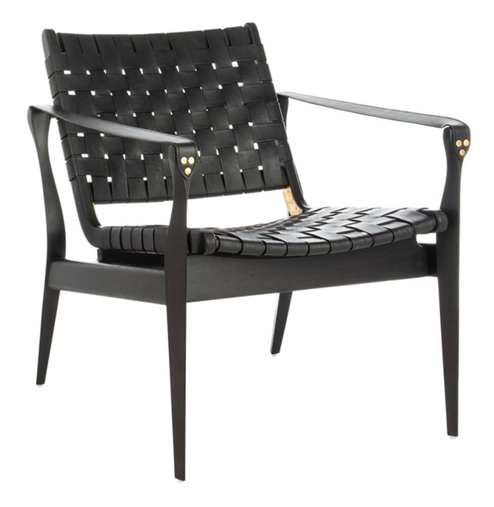 Safavieh - Dilan Safari Chair - Black - Black - SFV9005C veiw 3