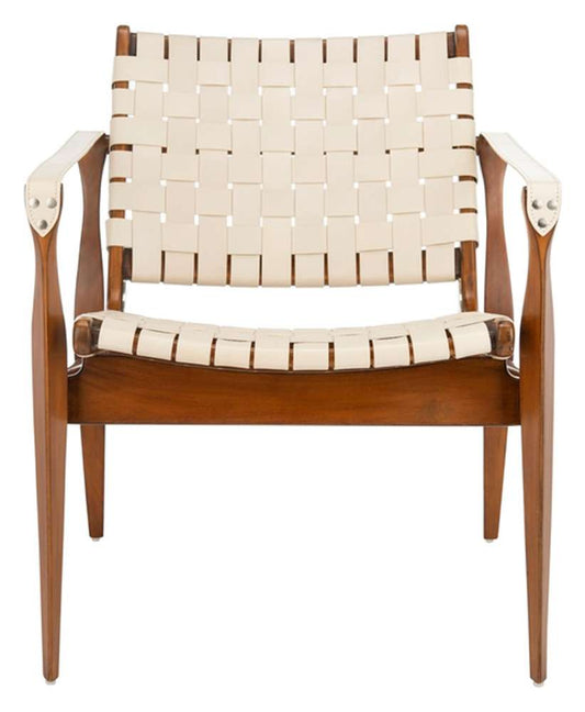 Safavieh - Dilan Safari Chair - Cream - Light Brown - SFV9005A veiw 1