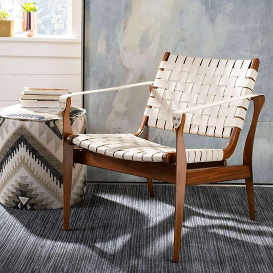 Safavieh - Dilan Safari Chair - Cream - Light Brown - SFV9005A veiw 2