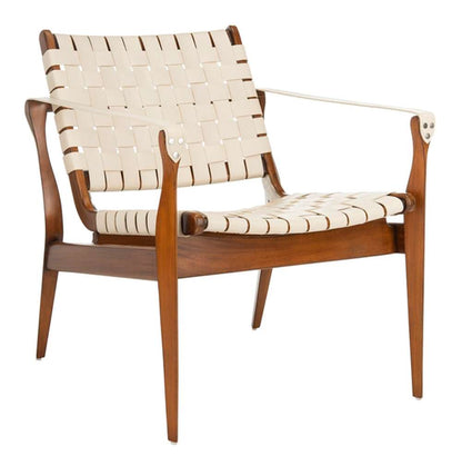 Safavieh - Dilan Safari Chair - Cream - Light Brown - SFV9005A veiw 3