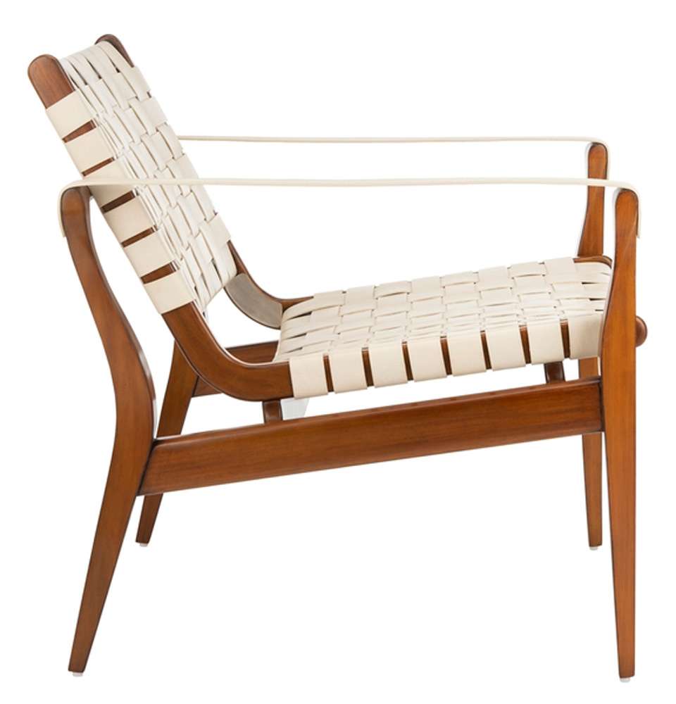 Safavieh - Dilan Safari Chair - Cream - Light Brown - SFV9005A veiw 4
