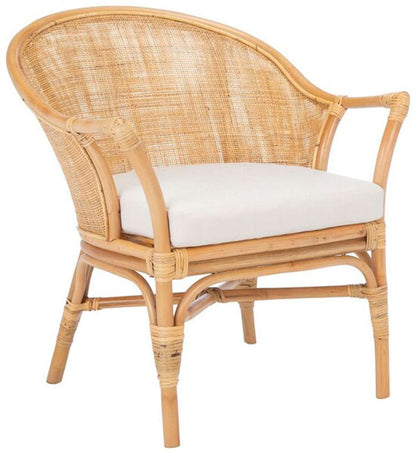 Safavieh - Dustin Rttn Acct Chair W/Cush - White - Natural - ACH6517B veiw 4