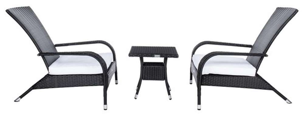 Safavieh - Edna 3Pc Lounge Set - Black - White - PAT7719A veiw 3