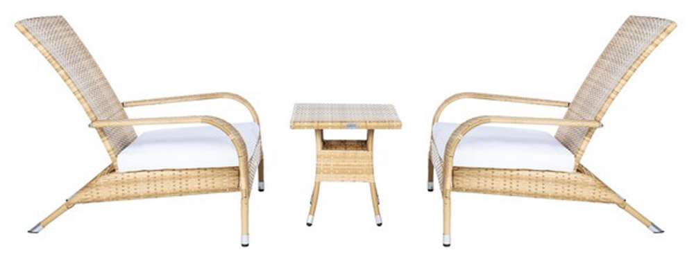Safavieh - Edna 3Pc Lounge Set - Natural - White - PAT7719D veiw 3