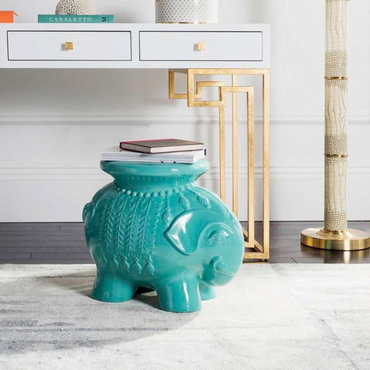 Safavieh - Elephant Garden Stool - Robins Egg Blue - ACS4501C veiw 1