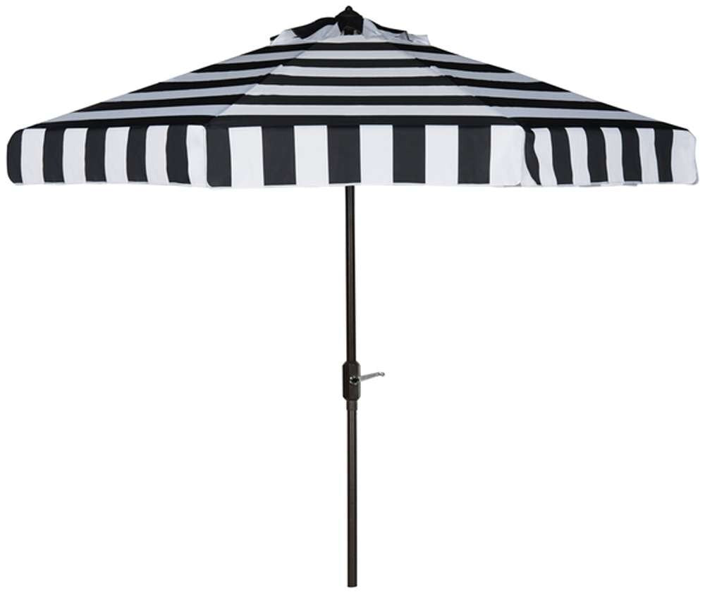 Safavieh - Elsa Fashion Line 9Ft Umbrella - Black - White - PAT8003A veiw 1