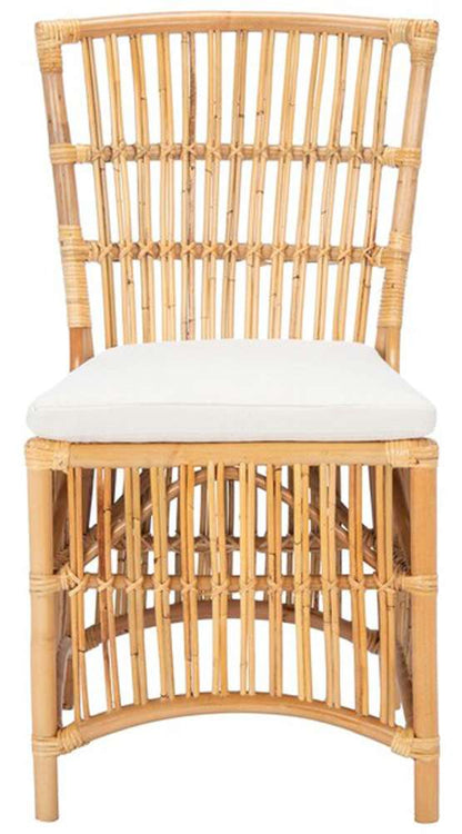 Safavieh - Erika Rattan Acct Chair W/Cush - White - Natural  (Set of 2) - ACH6511B-SET2 veiw 1