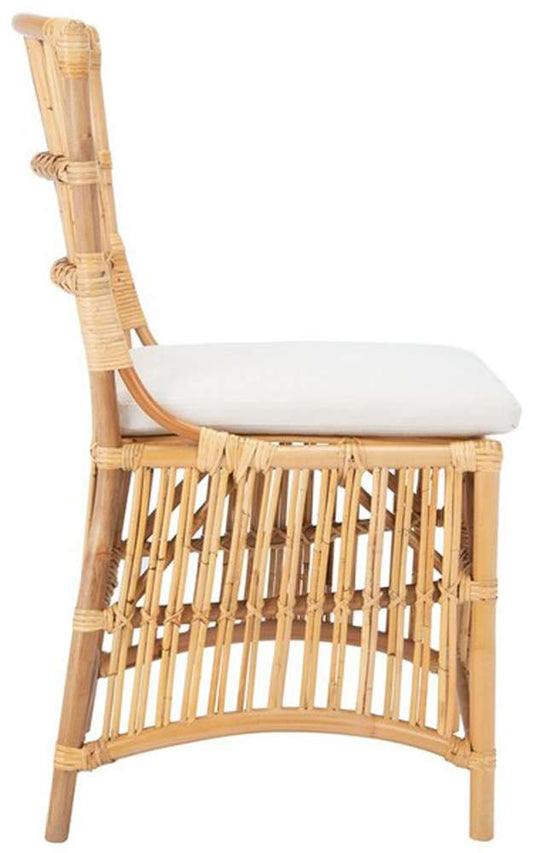 Safavieh - Erika Rattan Acct Chair W/Cush - White - Natural  (Set of 2) - ACH6511B-SET2 veiw 2