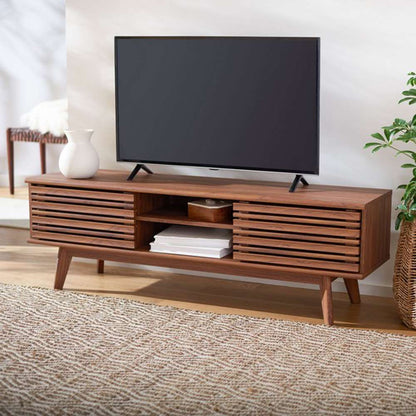 Safavieh - Esma 1 Shelf Media Stand - Walnut - MED9601A veiw 3