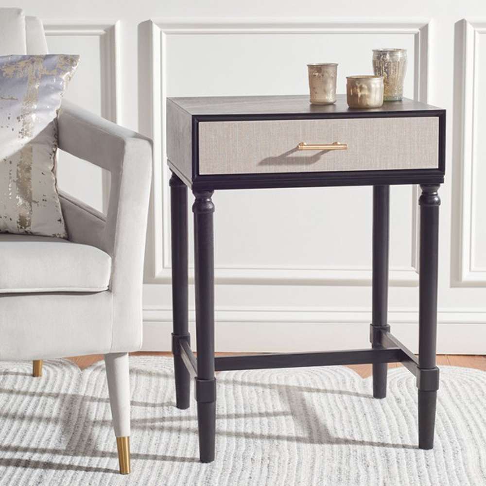 Safavieh - Estella 1Drw Accent Table - Black - ACC5722B veiw 2