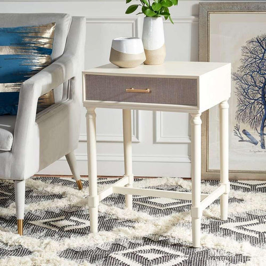 Safavieh - Estella 1Drw Accent Table - White - ACC5722A veiw 2