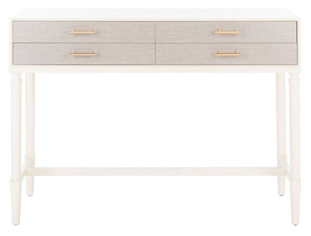 Safavieh - Estella 4Drw Console Table - Distrssed White - CNS5732A veiw 1