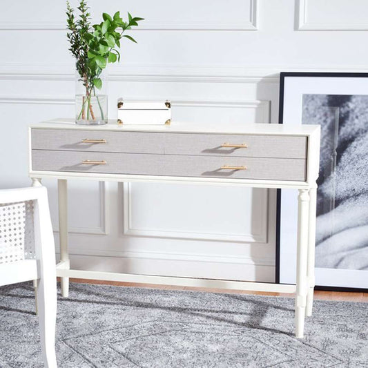 Safavieh - Estella 4Drw Console Table - Distrssed White - CNS5732A veiw 2