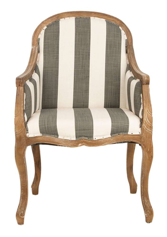Safavieh - Esther Arm Chair - Grey - White - MCR4575B veiw 1