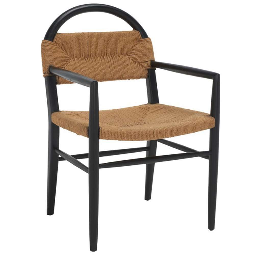 Safavieh - Farley Dining Chair - Black - Natural - DCH1207A veiw 3