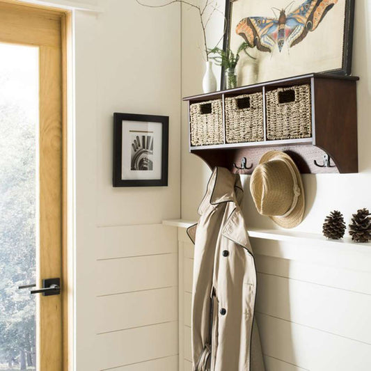 Safavieh - Finley Hanging 3 Basket Wall Rack - Cherry - HAC5700B veiw 2
