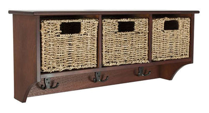 Safavieh - Finley Hanging 3 Basket Wall Rack - Cherry - HAC5700B veiw 3
