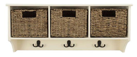 Safavieh - Finley Hanging 3 Basket Wall Rack - White - HAC5700C veiw 1