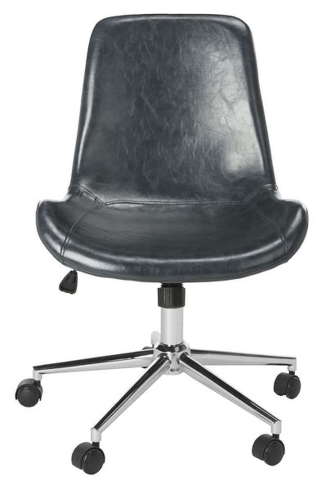 Safavieh - Fletcher Swivel Office Chair - Dark Grey - Chrome - OCH7501C veiw 1