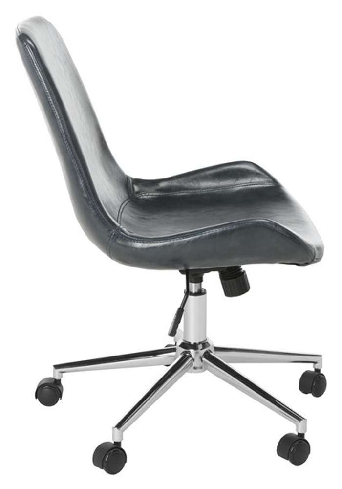 Safavieh - Fletcher Swivel Office Chair - Dark Grey - Chrome - OCH7501C veiw 3