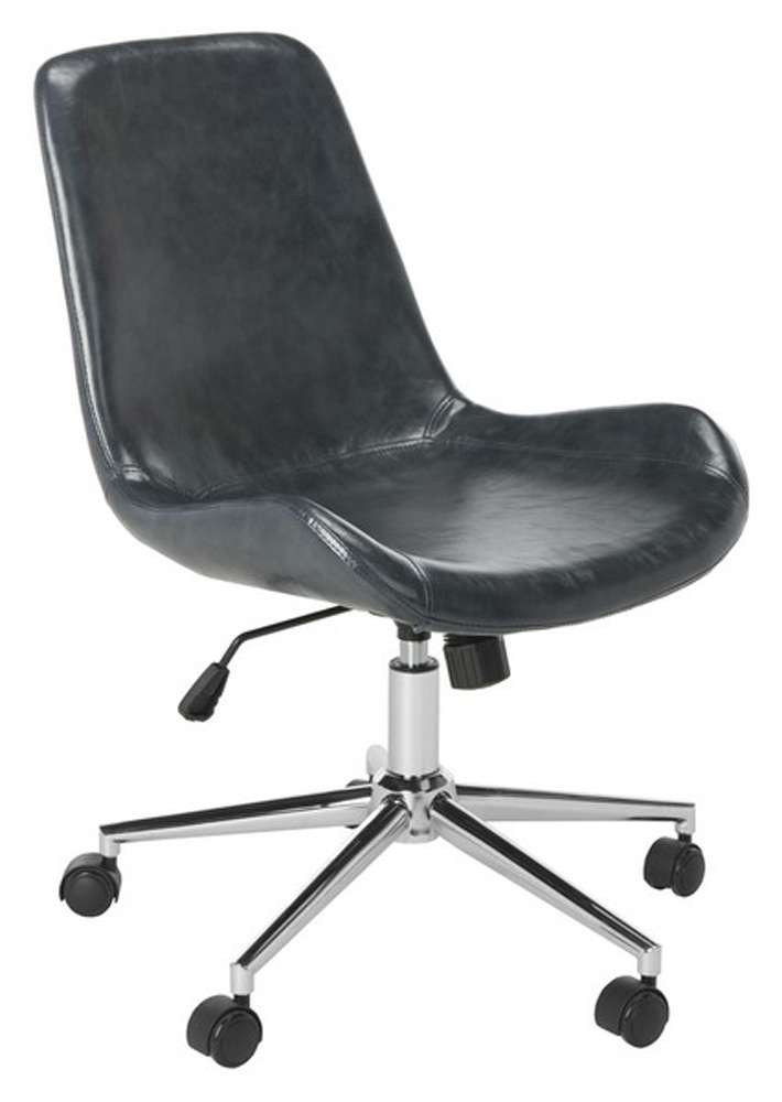 Safavieh - Fletcher Swivel Office Chair - Dark Grey - Chrome - OCH7501C veiw 4