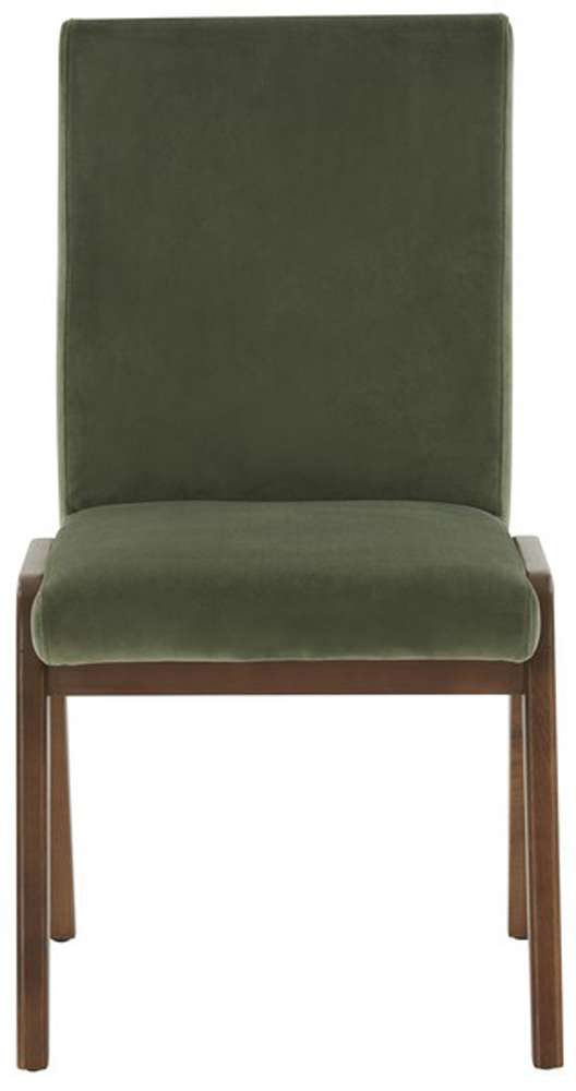Safavieh - Forrest Dining Chair - Olive Green - Dark Walnut  (Set of 2) - SFV7502D-SET2 veiw 1