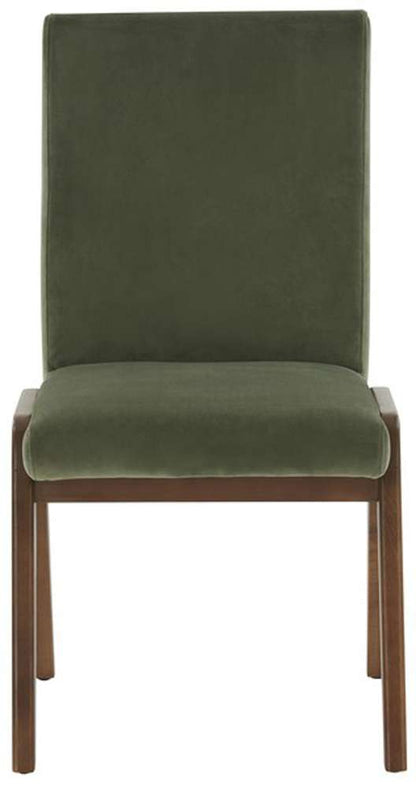 Safavieh - Forrest Dining Chair - Olive Green - Dark Walnut  (Set of 2) - SFV7502D-SET2 veiw 1