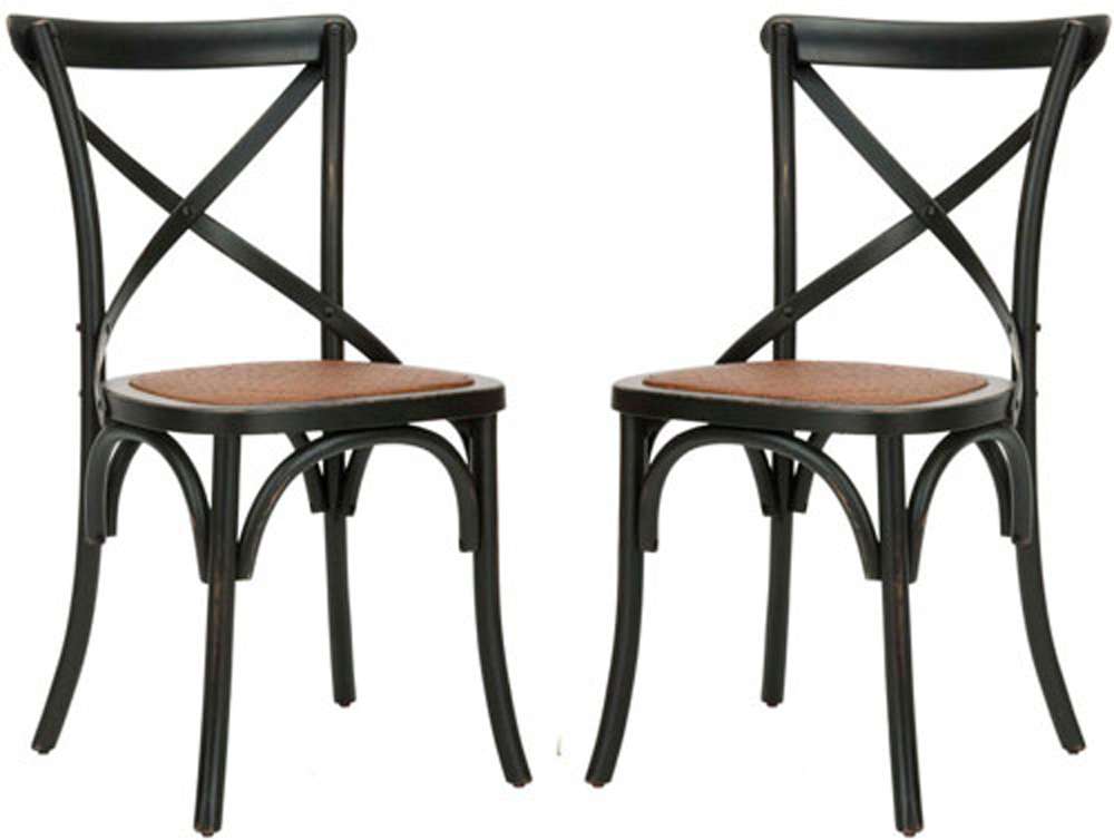 Safavieh - Franklin X Back Side Chair - Antique Black  (Set of 2) - AMH9500B-SET2 veiw 1